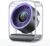 Rechargeable USB Desk Fan, Quiet Table Fan with Turbo Airflow, 100 Speeds, Digital Display, 90° Rotating, Small Battery Desktop Fans for Bedroom Home Office Travel, Purple
