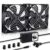 Wathai Big Airflow 2 x 120mm 240mm Computer Fan with AC Plug Cabinet Fan 110V 240V AC Power Supply, Speed Controller 3V to 12V, for Mining Machine Chassis Server Workstation Cooling