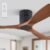 52″ Ceiling Fans without Lights, Flush Mount Ceiling Fan with Remote Control Modern,Low Profile Ceiling Fans with 6-Speeds Reversible DC Motor for Patio Living Room Bedroom(Walnut)