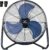 20 Inch High Velocity Industrial Floor Fan, 3-Speed Heavy Duty Metal Cradle Floor Fans with 360° Tilt for Warehouse, Workshop, Garage, Factory and Basement, Black & Blue