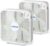Hurricane 2-Pack Classic Floor Mount Box Fan w/ 3 Quiet Speeds, White, 20″ – Corded Portable Electric Air Cooling Unit w/Powerful 2400 CFM Airflow for Home, Garage, Office, Bedroom & Basement