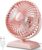 JZCreater USB Desk Fan, USB Fans Mini, 360 Rotation Desktop FanS with 3 Speed, Table Personal Cooling Fan, Quiet Mini Desk Fan, USB Powered, Small Fan for Home Office Bedroom Car Travel, Pink