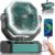 Portable Rechargeable Fan – 9-Inch Camping Fan for Tent, 24000mAh(60Hrs) Battery Operated Fan for Camping, Auto Oscillation Cordless Fans, Tent Fan with Remote/Light, 4 Speeds, 4 Timing, Outdoor